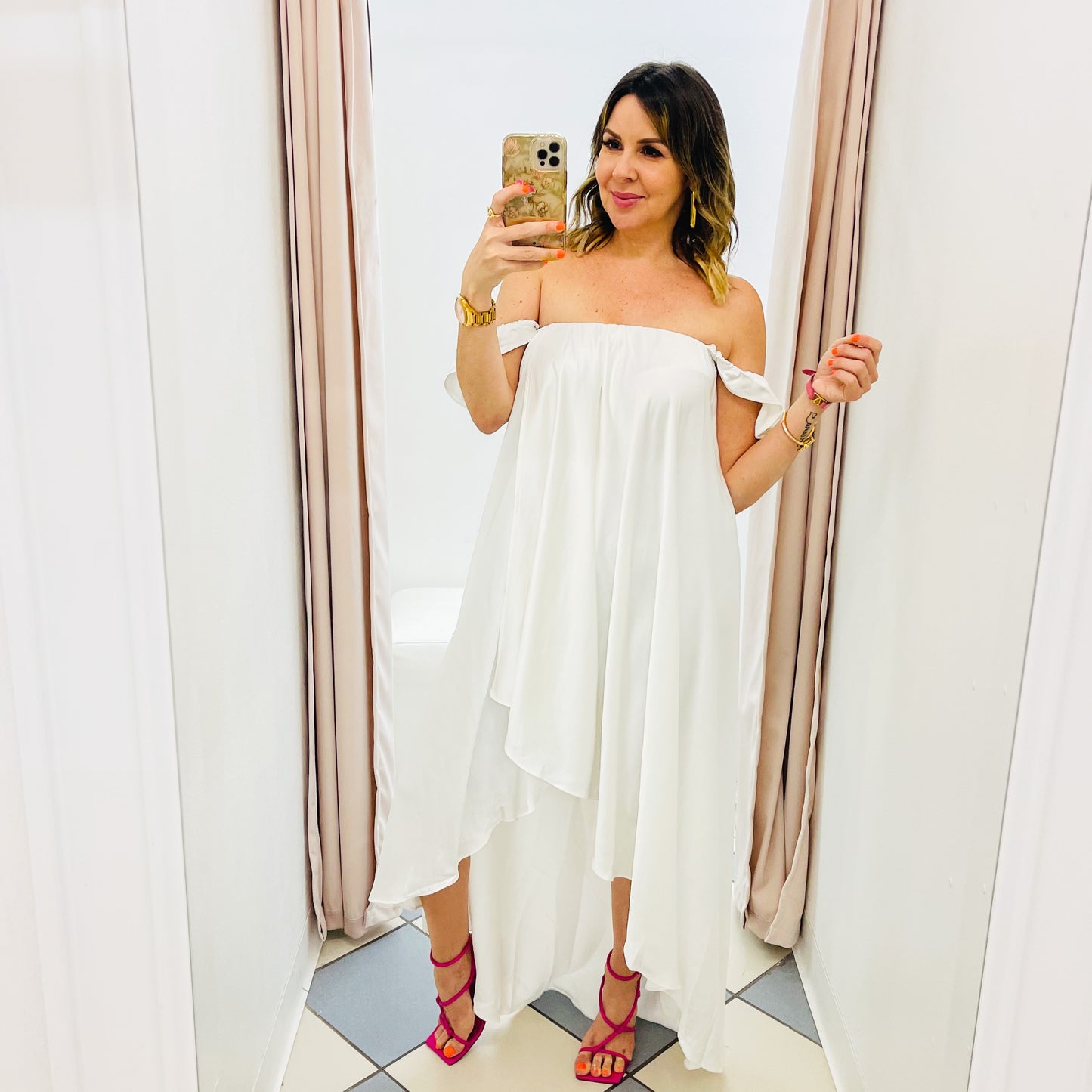 White Satin dress