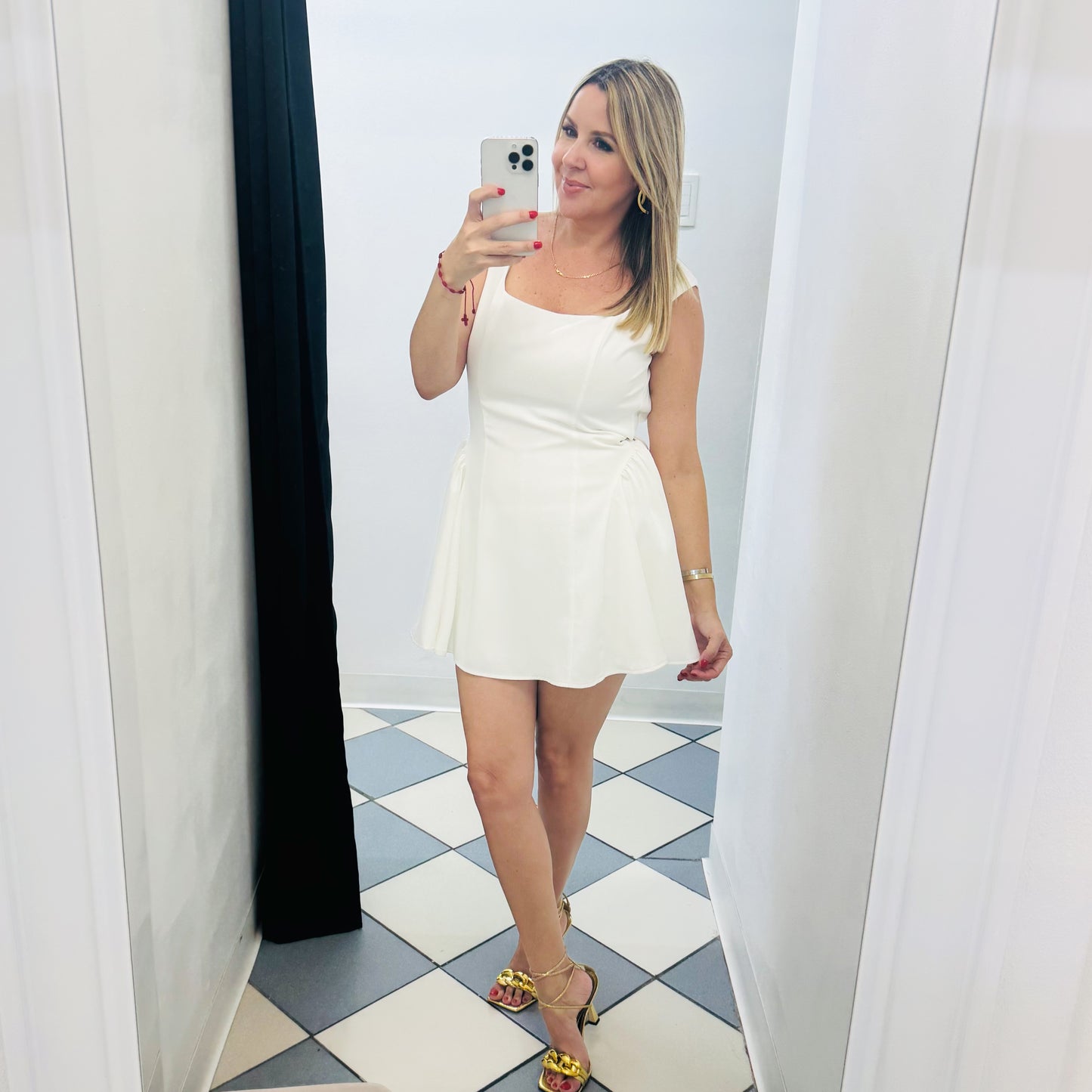 Back open dress