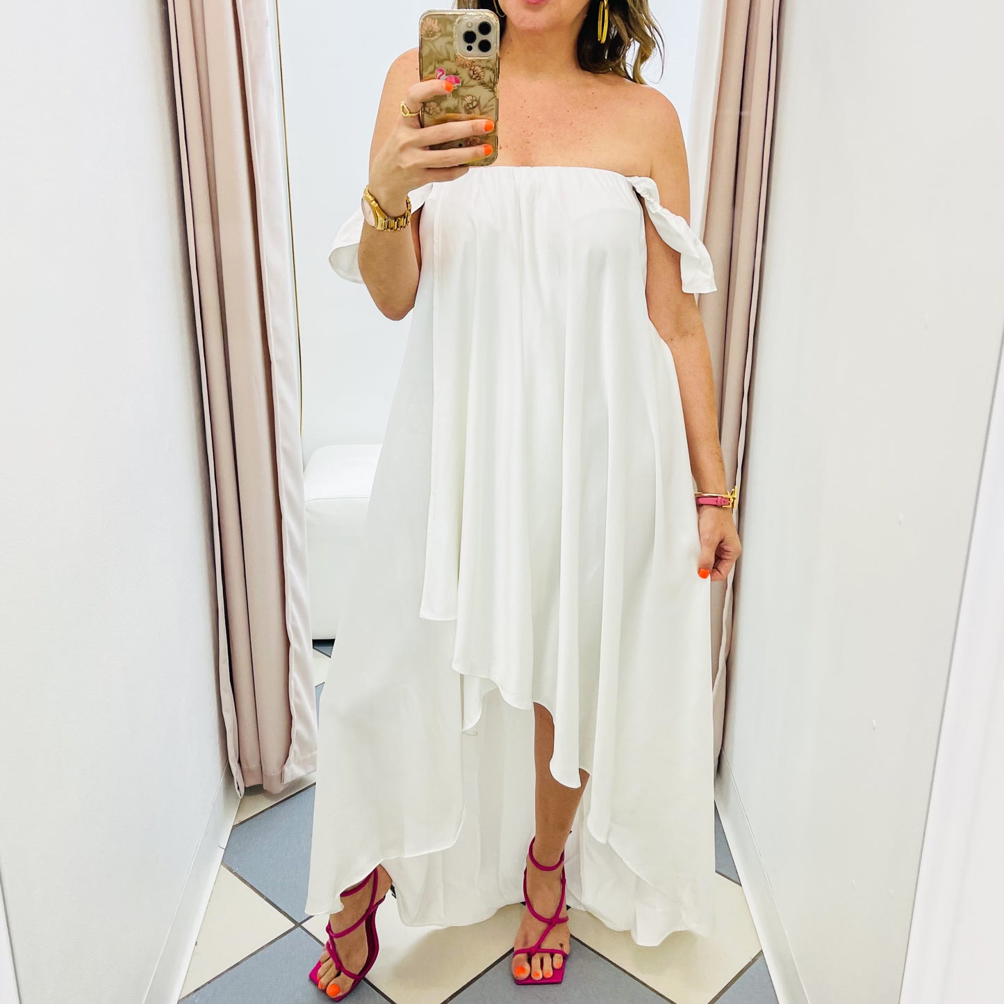 White Satin dress