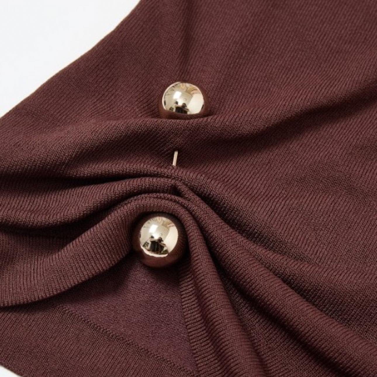 Mocha Ruched Top