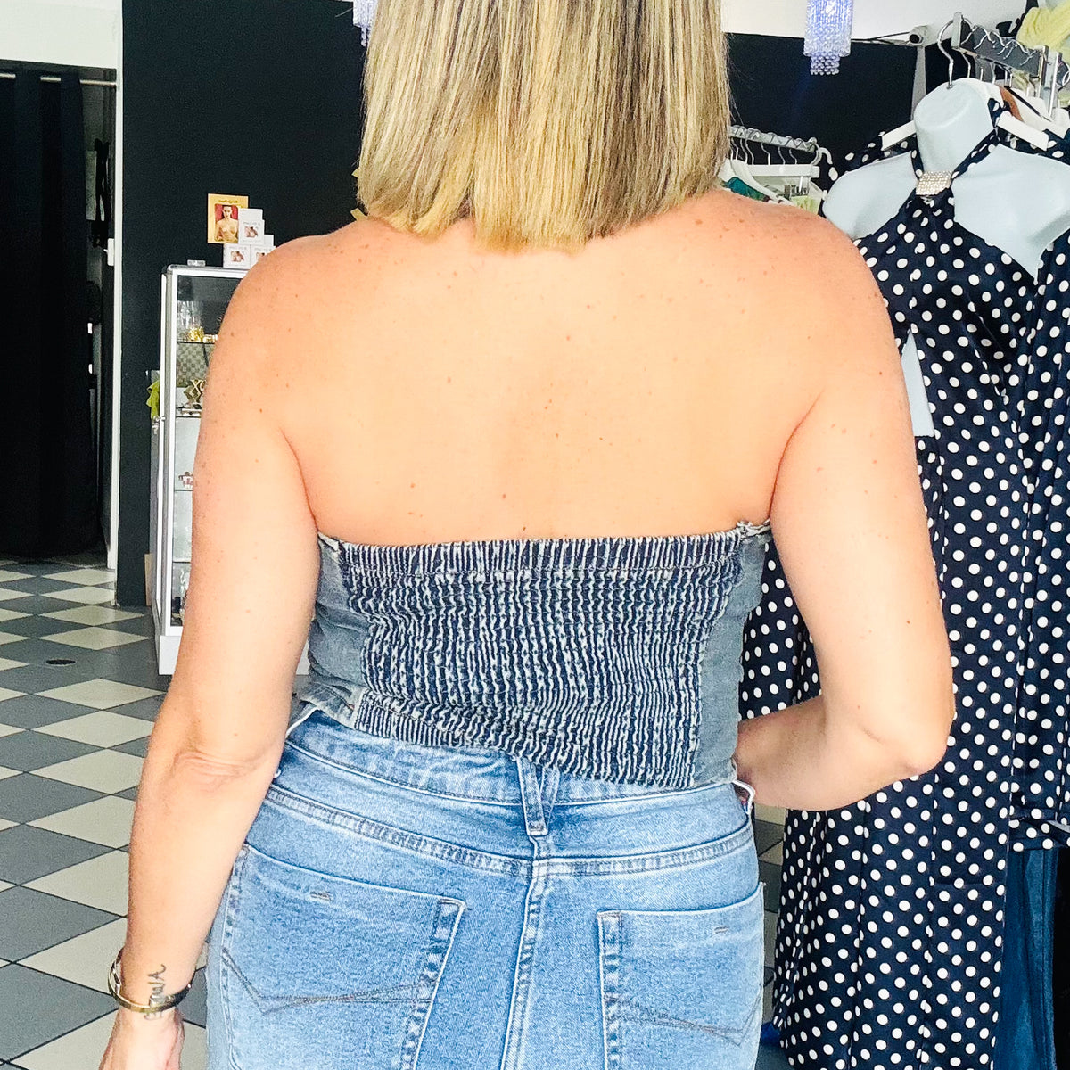Denim Napoleon Top