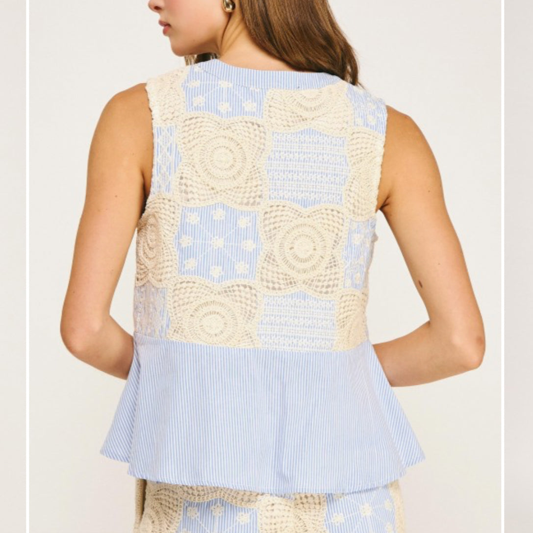 Crochet Stripes Top