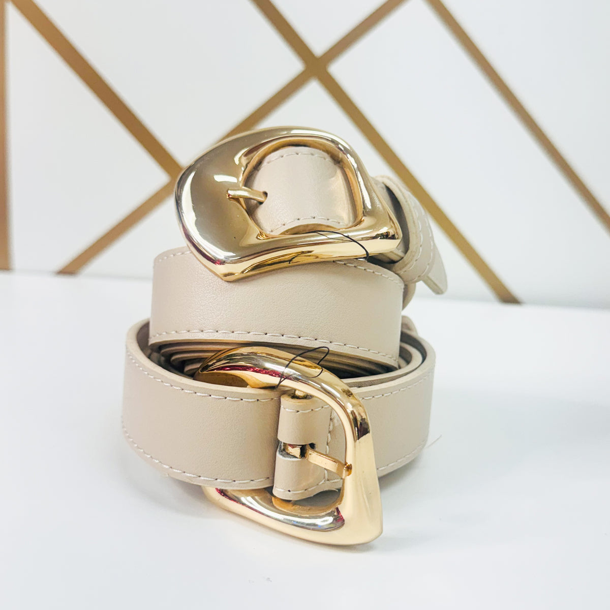 Cream & Gold Statement Belt