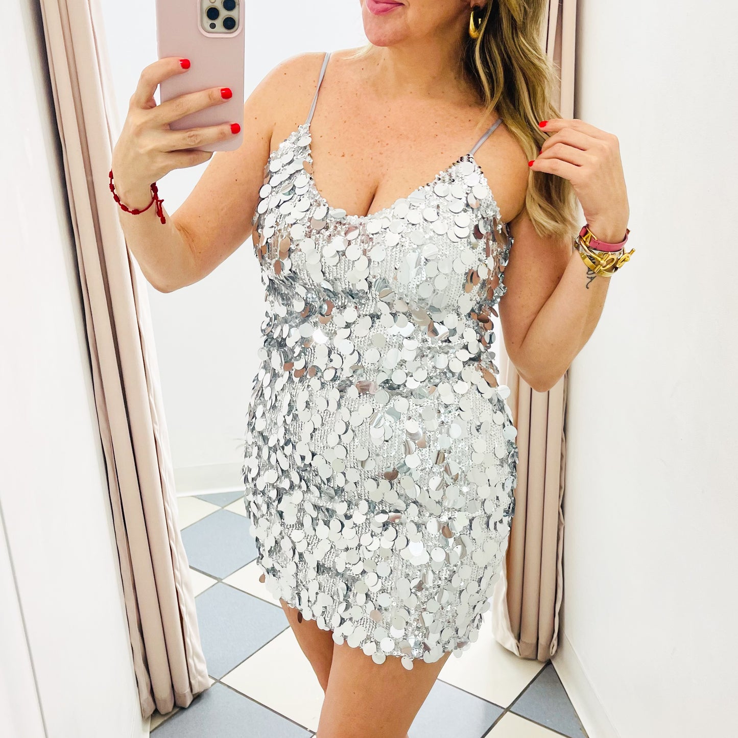 Sequin Silver Dress