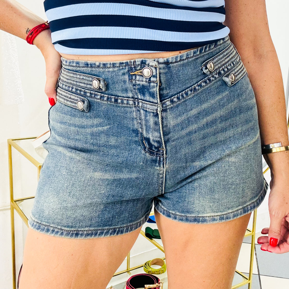 Denim Napoleon Short