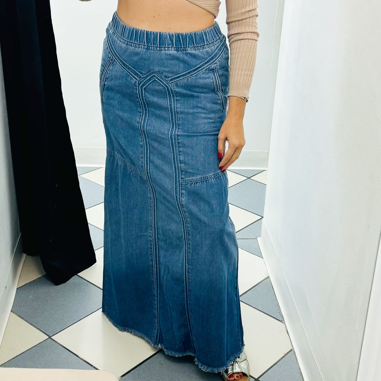 Denim Maxi Skirt