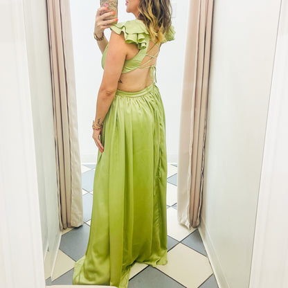 Sage long dress