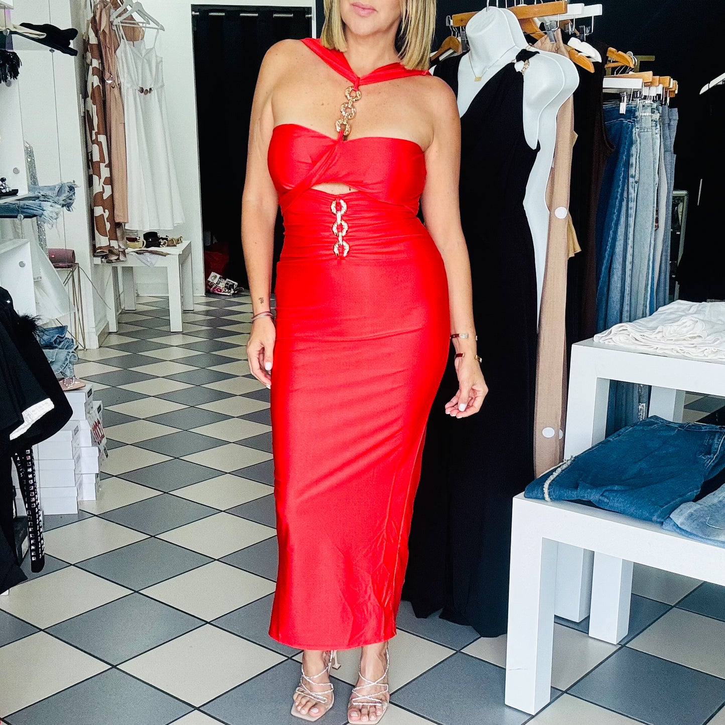 Chain Cutout Dress