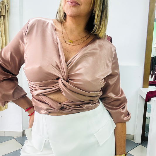 Satin Rose Top