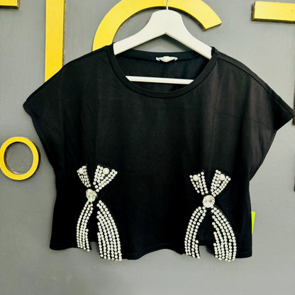 Black rhinestone shirt