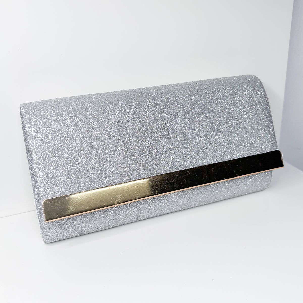 Silver Glitter Clutch