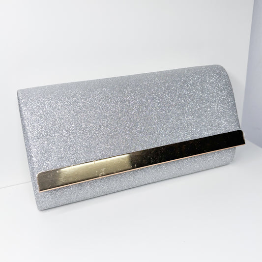 Silver Glitter Clutch