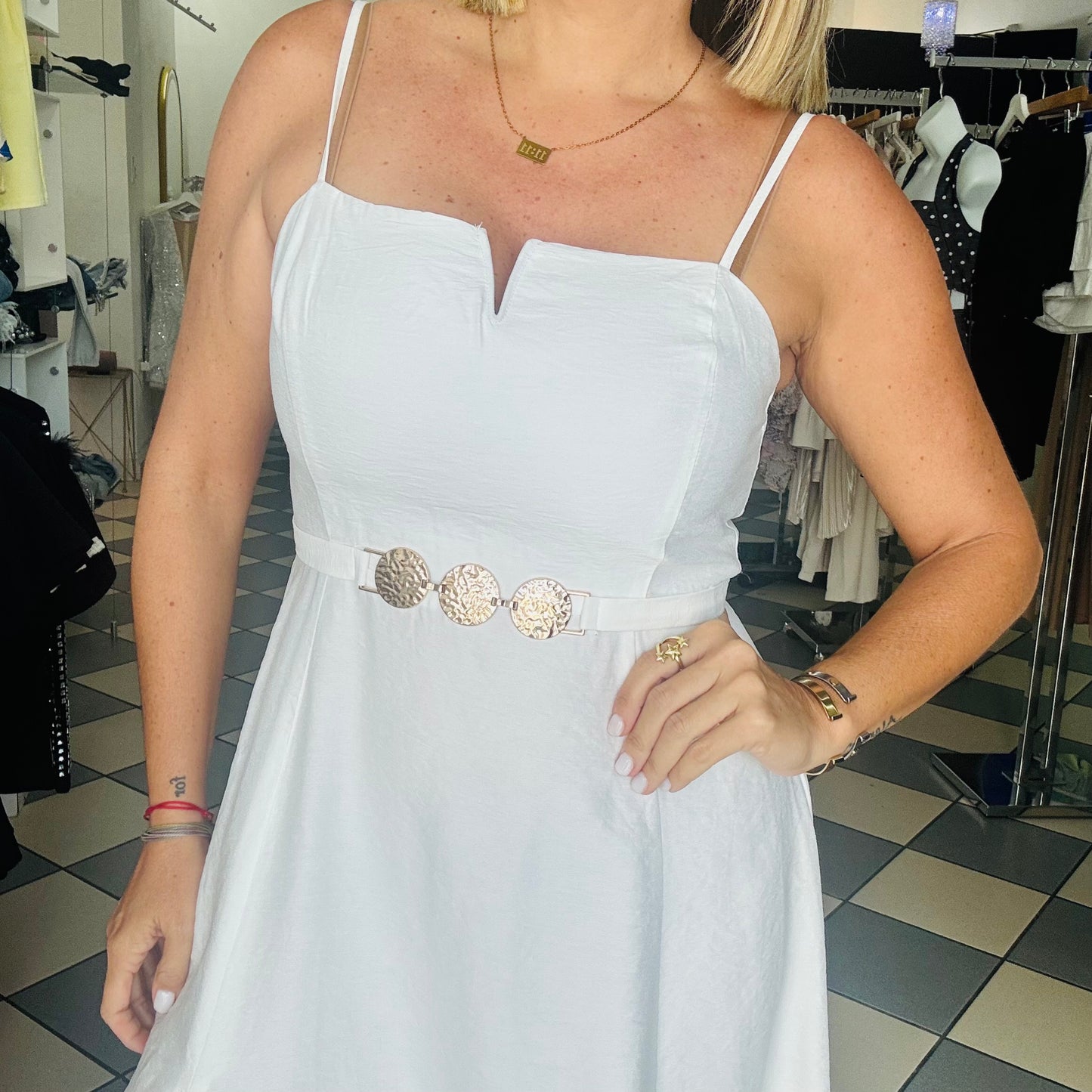 White Midi Dress