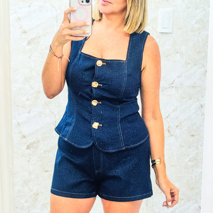 Jean Vest Top