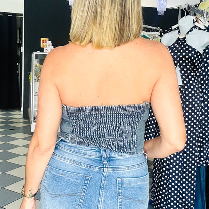 Denim Napoleon Top