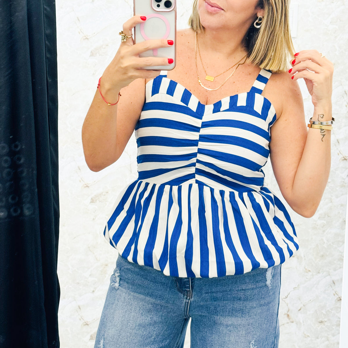 Blue Bubble  Top