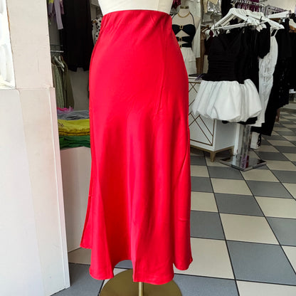 Red Silk Skirt