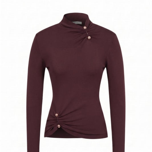 Mocha Ruched Top