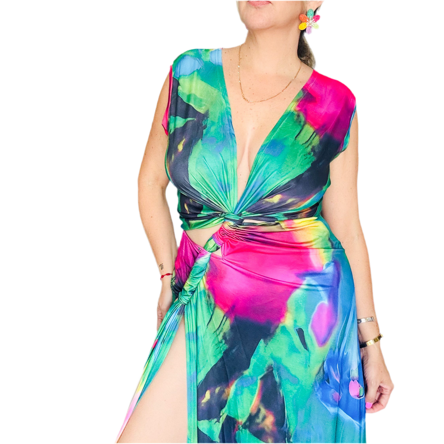 Twist cutout dress