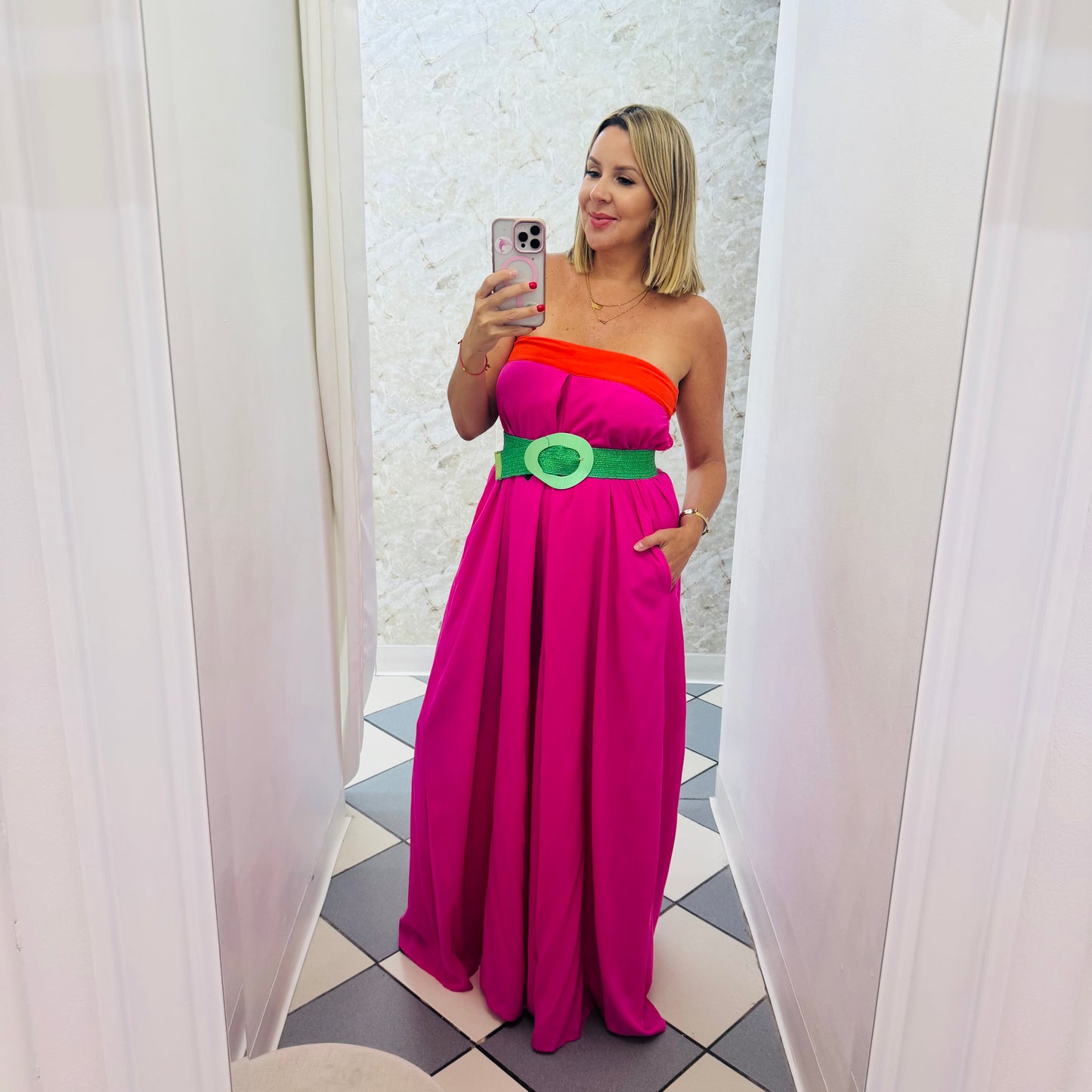 Pink Orange Jumpsuit