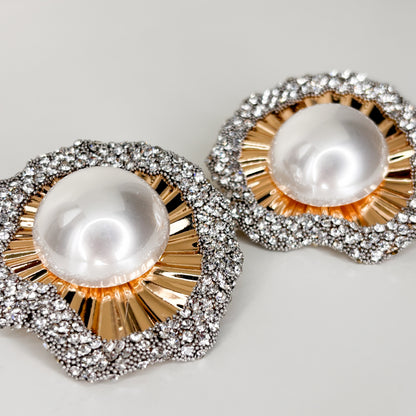 Statement Two Tone Earrings