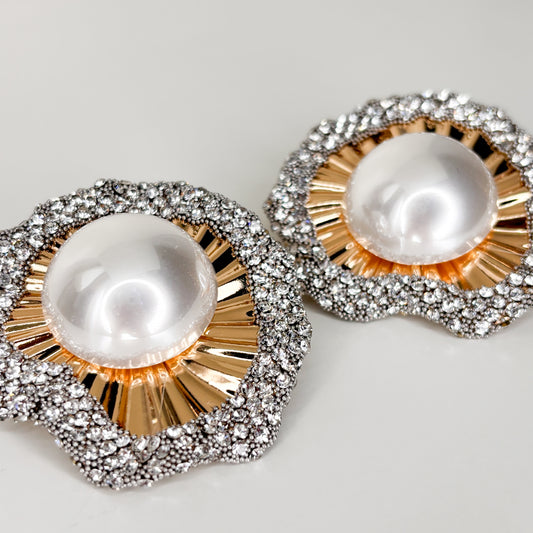 Statement Two Tone Earrings