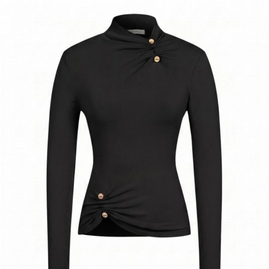 Noir Ruched Top