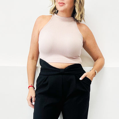 Beige Basic Top