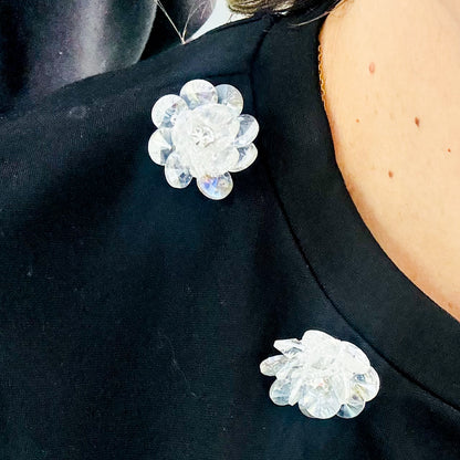 Black Shirt with Flowers