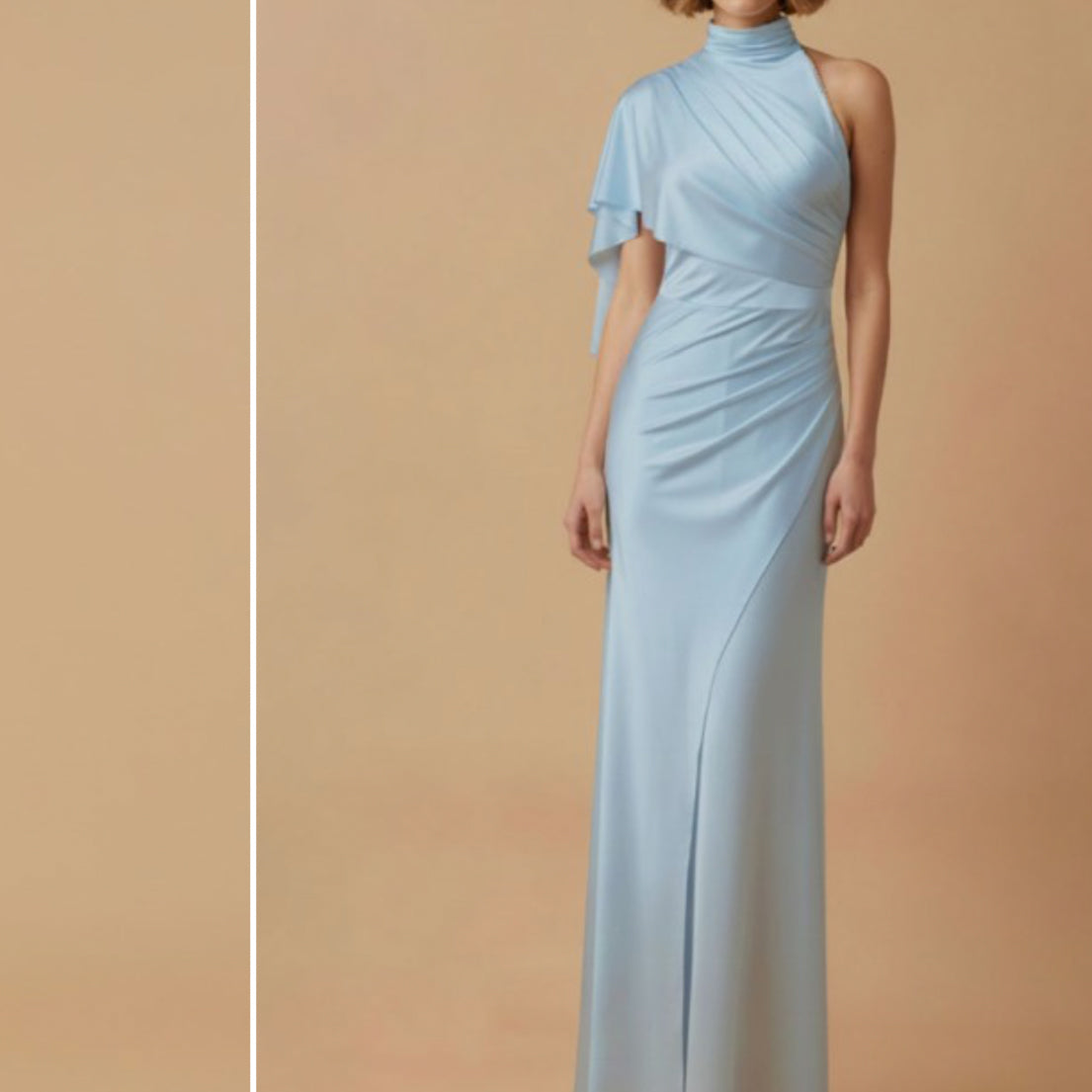 Baby Blue Satin Gown