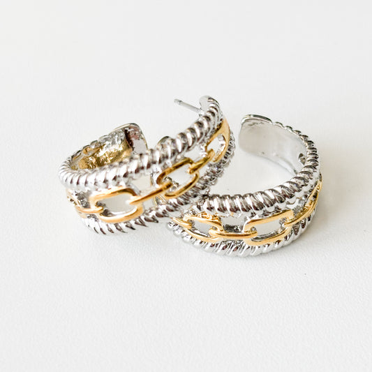 Double Tone Earrings
