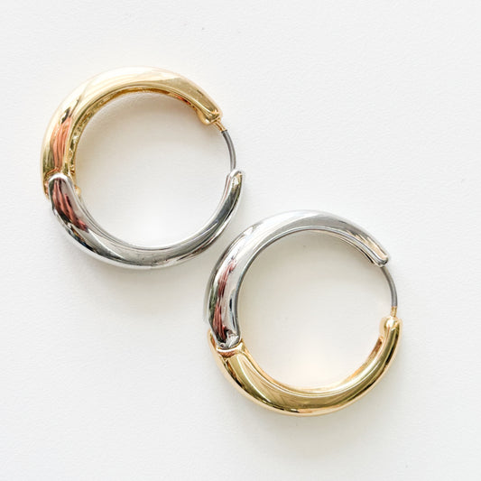 Double Tone Hoops