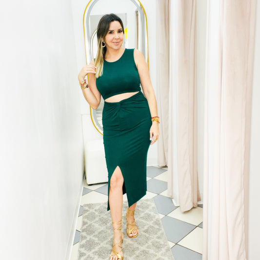 Midi green dress