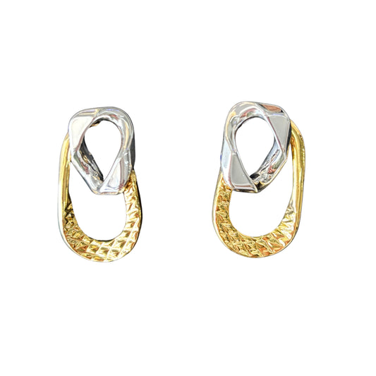 Double Tone Loop Earrings